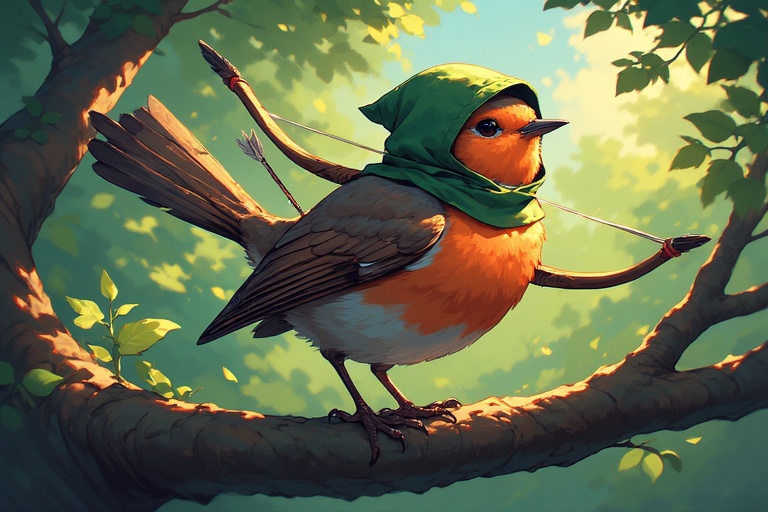A_robin_bird_wearing_a_green_h.jpeg