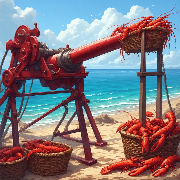 A_trebuchet_red_metal_seashore.jpeg