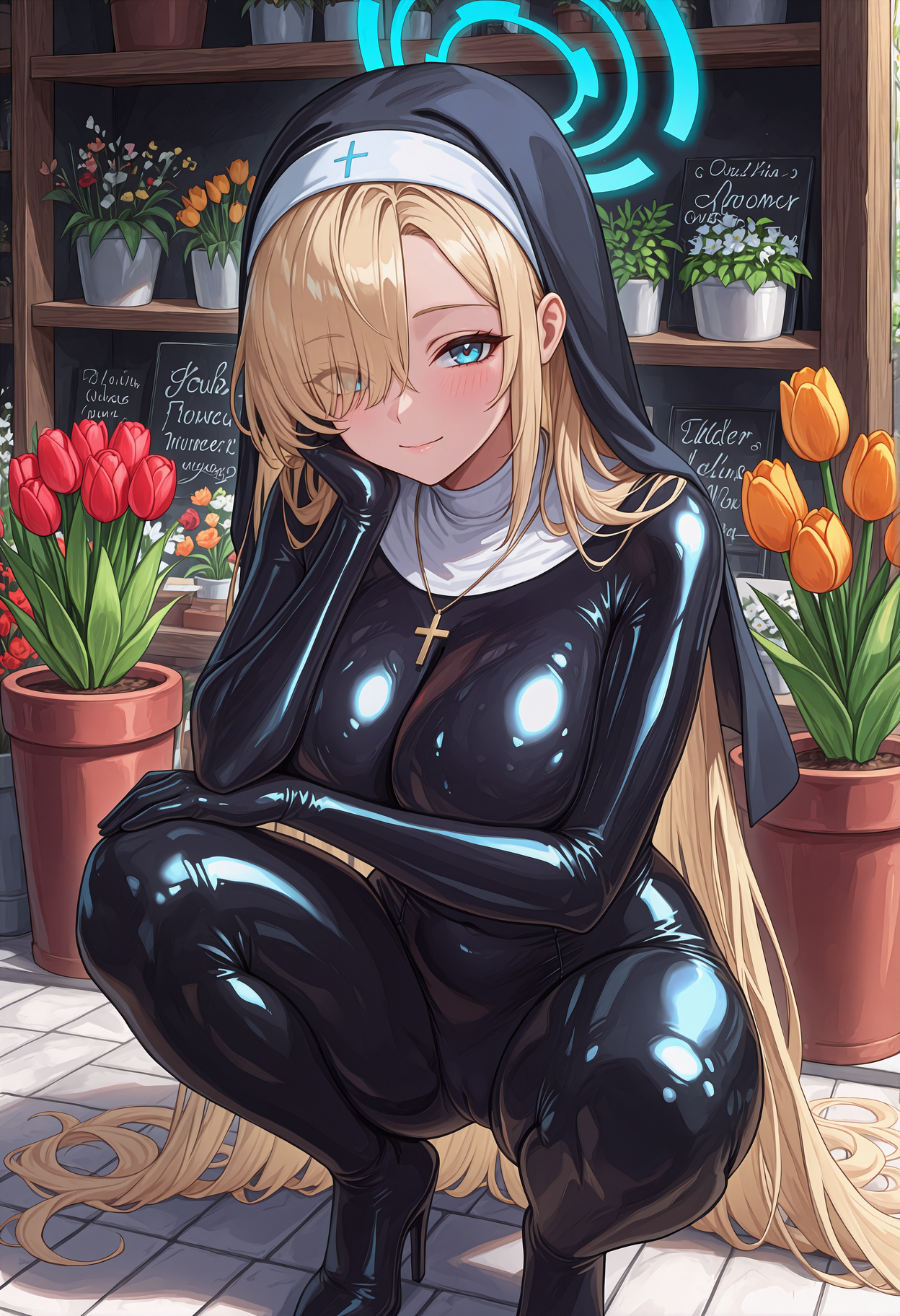 (blue archive) asuna ichinose - latex nun - flower shop - squat peace_00554.png