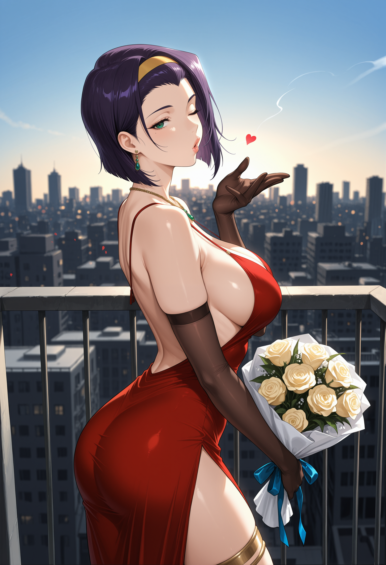 (cowboy bebop) faye valentine - gown - rooftop - holding bouquet_00575.png