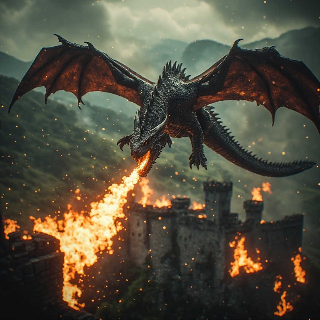 fire-breathing dragon attacking castle.jpg