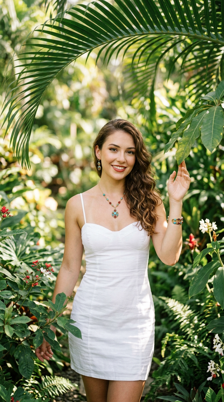 Firefly_Gemini Flash_Create a vertical, photorealistic garden portrait of a smiling strikingly...png