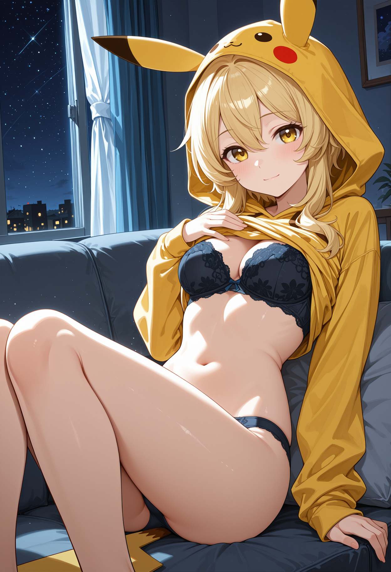 (genshin impact) lumine - pikachu - couch - lying on back_00616.png