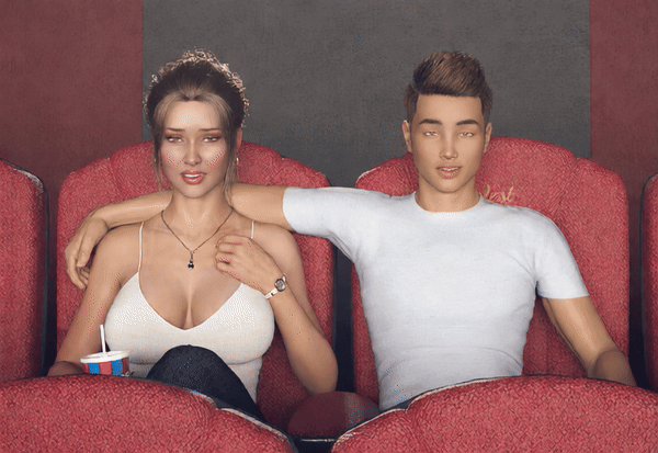 Getting ready before the movie starts by samsophia&love.gif