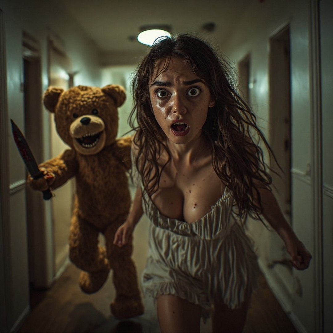girl being chased by teddy-bear.jpg