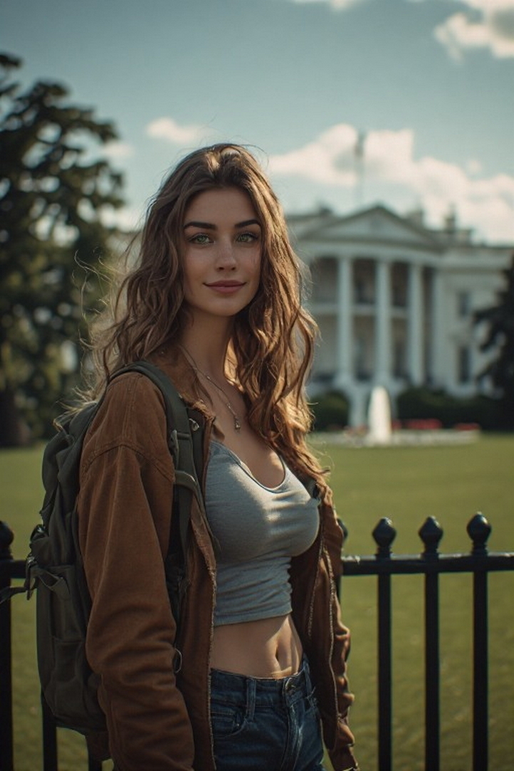 girl standing near the whitehouse in washington.jpg