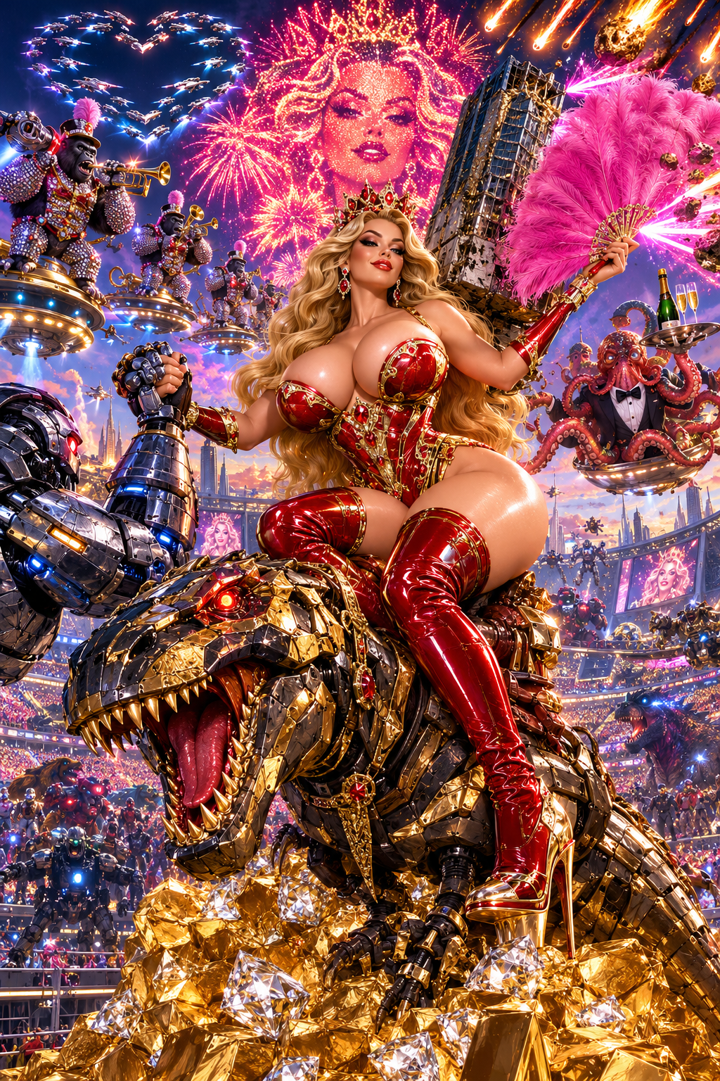 Glamorous Mech Queen’s Spectacular Arena Triumph.png