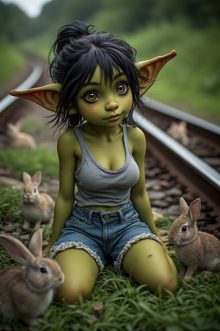 goblin sitting by railroad tracks.jpg