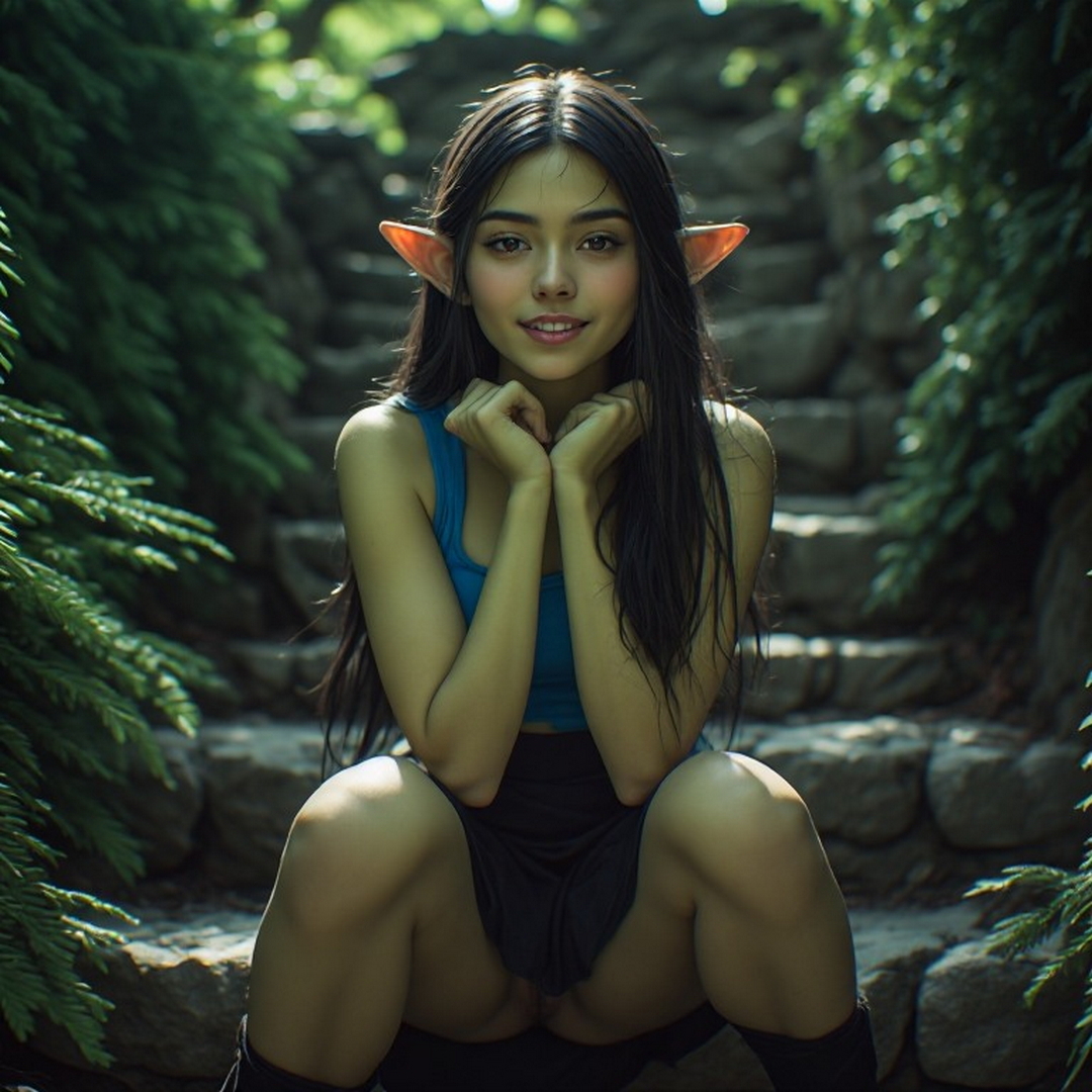 goblin sitting on stone steps.jpg