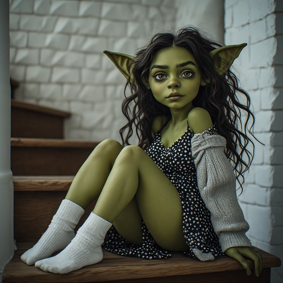 goblin sitting on wooden stairs.jpg