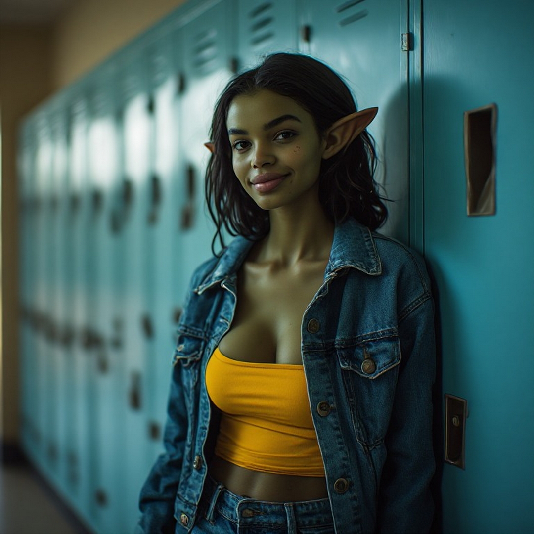 goblin standing by lockers at school.jpg