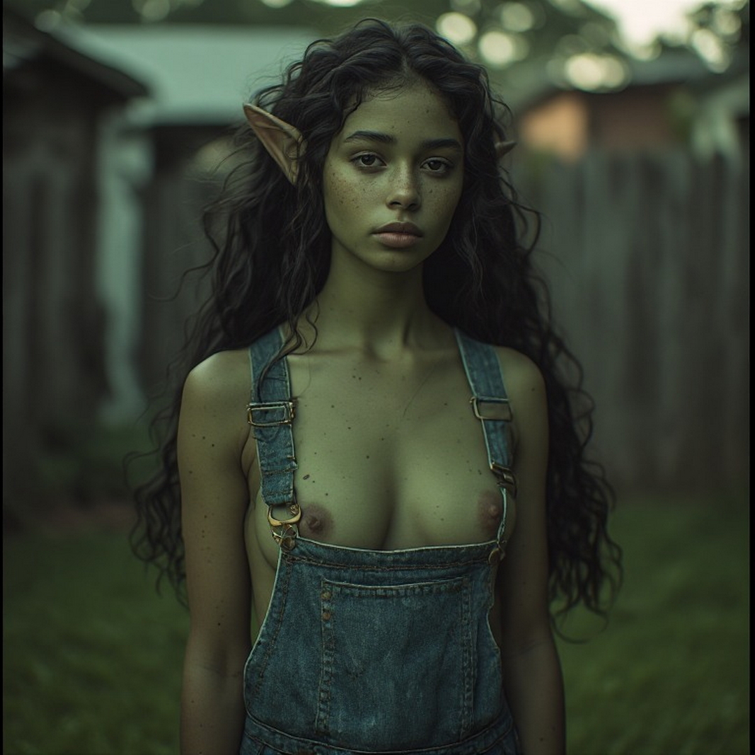 goblin standing in back yard.jpg