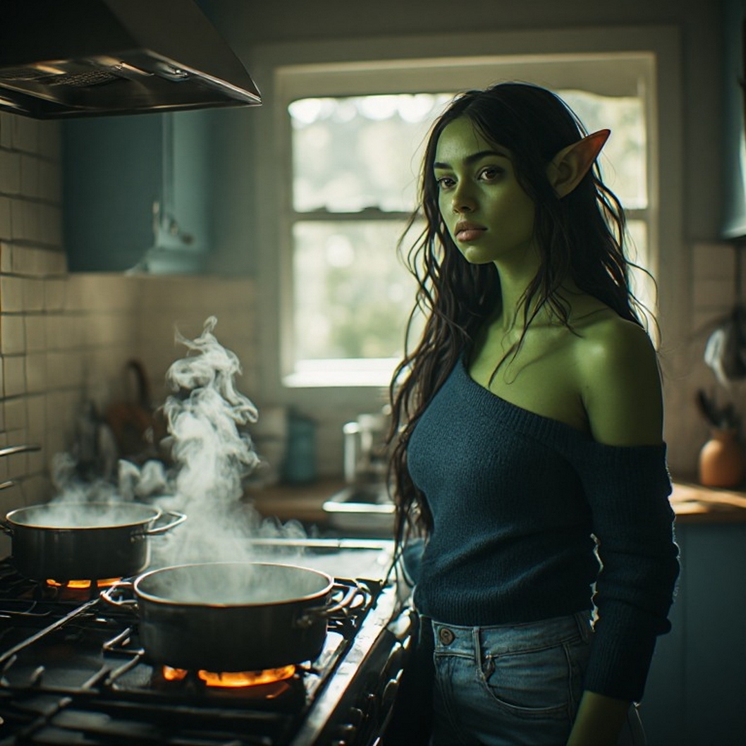 goblin standing in the kitchen.jpg
