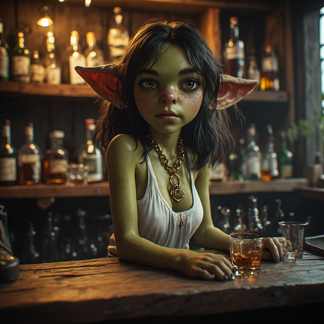 goblin working as barmaid.jpg