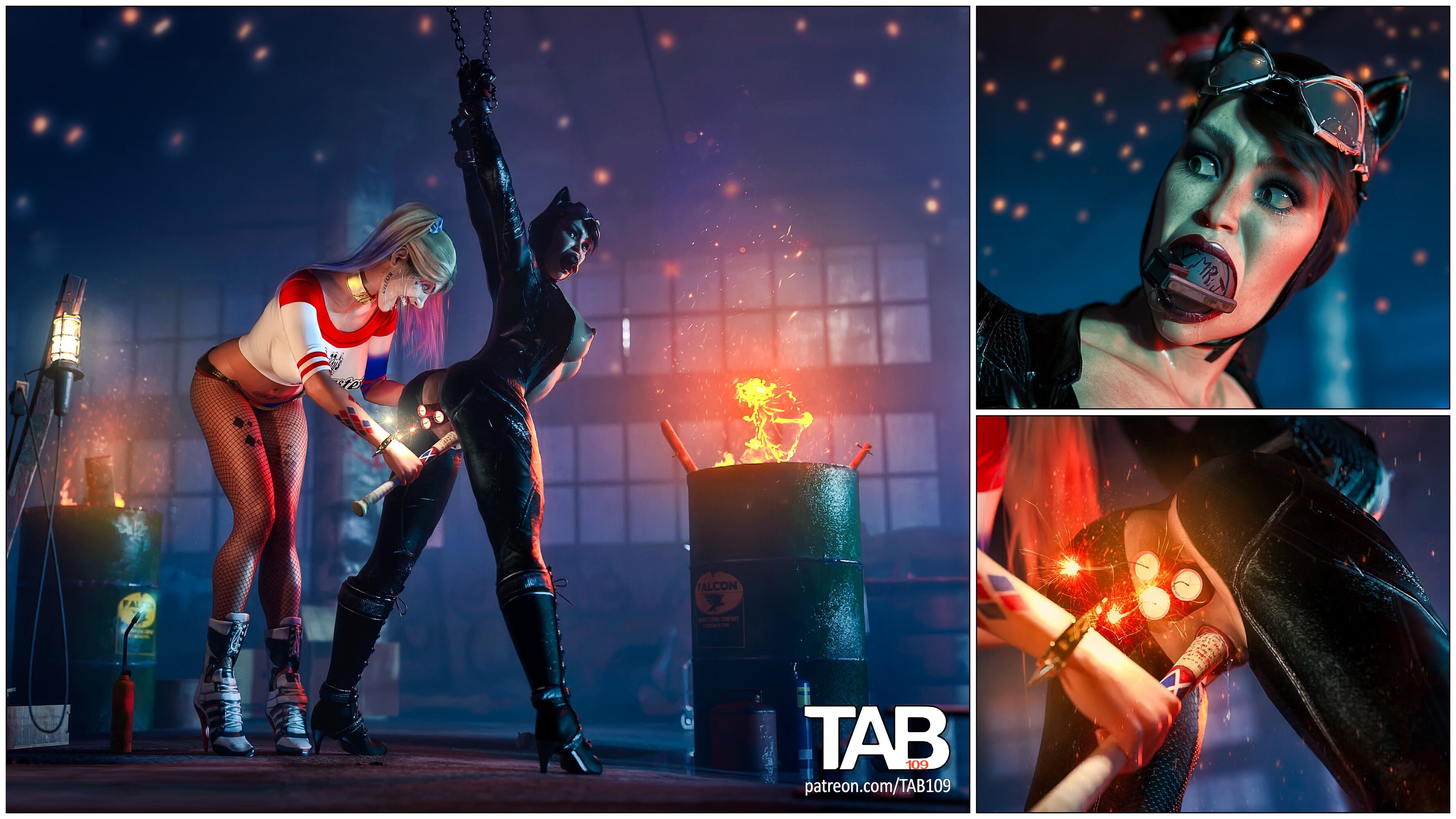Harley vs Catwoman by TAB109.jpg