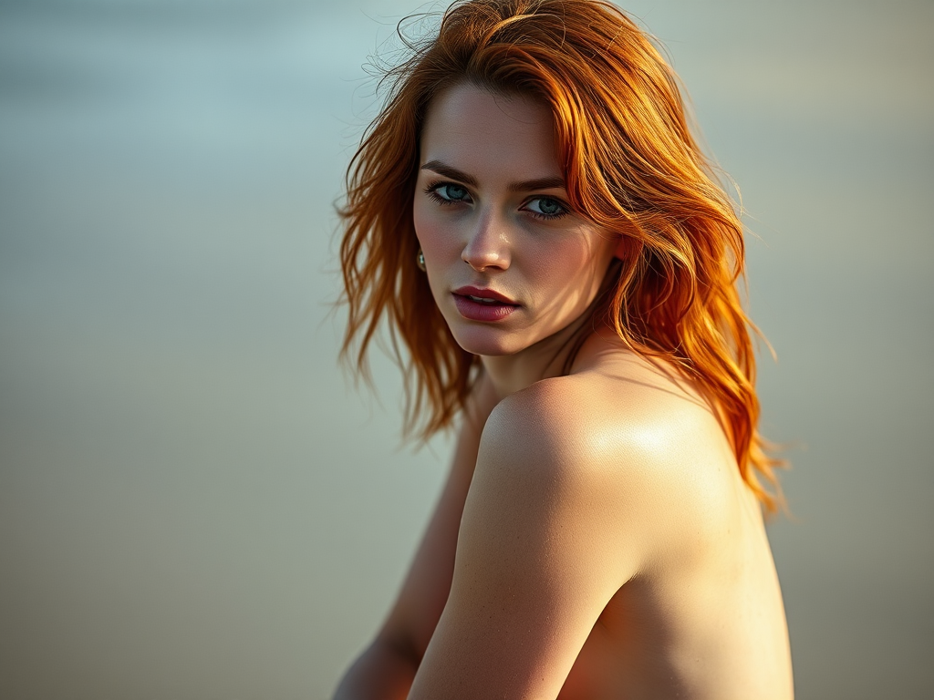 Redhead at the beach 2 by lamythefirst.png