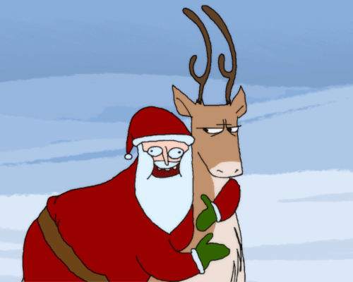 Reindeer-With-Santa-Funny-Animated-Image.gif