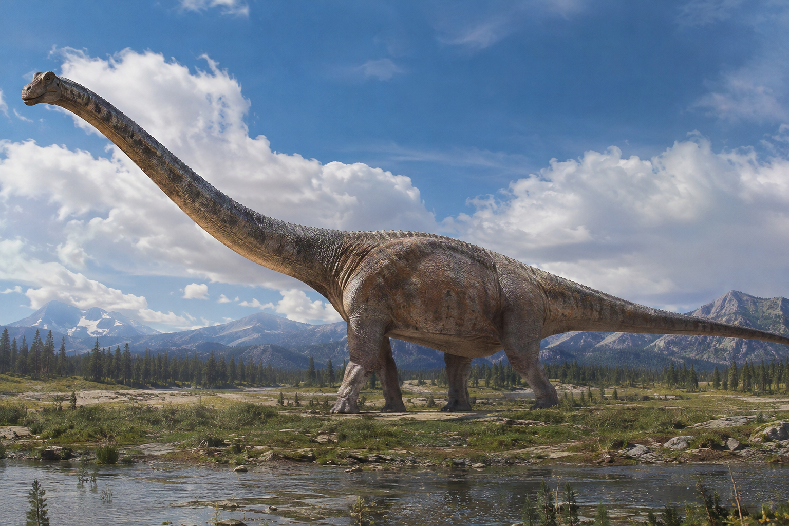 Sauropod by the Mountain Wetlands.png