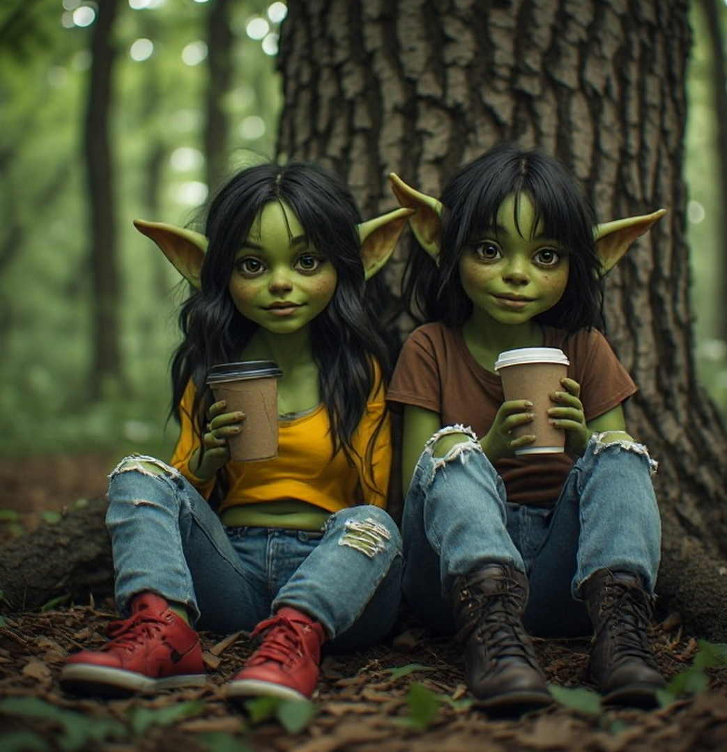 two goblins sitting under a tree.jpg