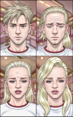 a_man_with_blonde_hair_are_shown_in_four_different_panels_each_panel_showing_step_of_transform...png