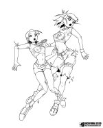Digimon 2 Adventure 02 X 3 Tamers Kari Kamiya and Rika transforming into Gatomon Renamon DigiB...jpg