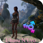 “•Dark Elven Sissy - Uhuru N’Uru - Oblique - Body - Corner Icon - 1440×1440 Pixels by Uhuru N’...PNG