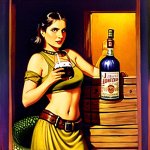 02855-105-lamia guarding a treasure chest, indiana jones holding bottle of whiskey facing lami...jpg 02855-105-lamia guarding a treasure chest, indiana jones holding bottle of whiskey facing lami...jpg