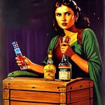 02857-107-lamia guarding a treasure chest, indiana jones holding bottle of whiskey facing lami...jpg 02857-107-lamia guarding a treasure chest, indiana jones holding bottle of whiskey facing lami...jpg