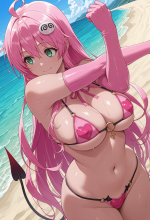 (to love-ru) lala deviluke - heart bikini - beach - arm stretch_00780.png