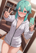 (sword art online) sinon - naked hoodie - couch - mirror selfie_00798.png
