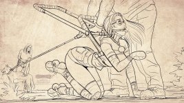 Voluntary Service 03 On short leash lineart.jpg