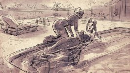 Marie 09 At the pool sketch.jpg