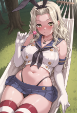 (resort boin) kanae - kancolle - hammock - lying on back_00809.png