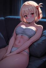 (lycoris recoil) nishikigi chisato - fundoshi - couch - lying v arms_00702.png