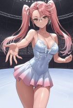 (highschool of the dead) takagi saya - ice skater - arena - beckoning_00704.png