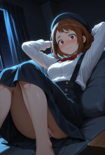(boku no hero academia) uraraka ochako - long dress - couch - lying on back_00687.png