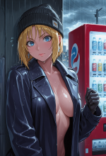 (bible black) kitami reika - winter bikini - vending machine - peeking out_00611.png