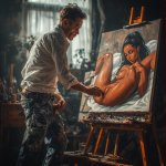 awhitemanstandsataneasel368c5f11bcd087.jpg