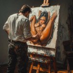 awhitemanstandsataneasel468c5f127b9cdc.jpg