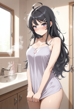 (seishun buta yarou) sakurajima mai - pajama - bathroom - bottomless_00627.png