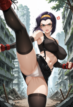 (cowboy bebop) faye valentine - tifa outfit - ruins - kicking viewer_00589.png