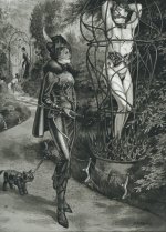 sdx Lady in garden with dog Joanna Lark.jpg