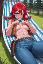 (fast food) wendy - cowgirl - hammock - lying on back_00534.png
