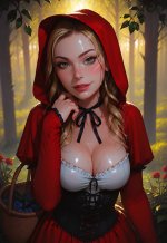 Red Riding Hood Lost in the Woods 001.jpg