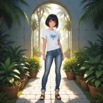 07464-1007-Full body shot of a young woman with short, dark hair and elfin features. She is s...webp