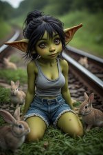 goblin sitting by railroad tracks.jpg