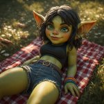 goblin lying on a blanket.jpg