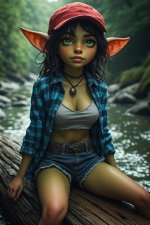 goblin on a log in a river.jpg
