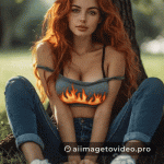 girl sitting under tree.gif