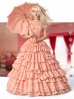 Peach princess ball gown.png
